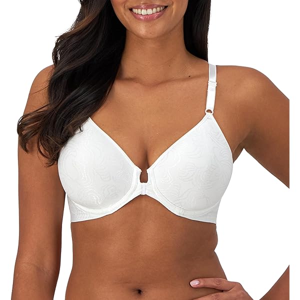 Bali Women's Flower Underwire Bra, White, 34B at Amazon Women's